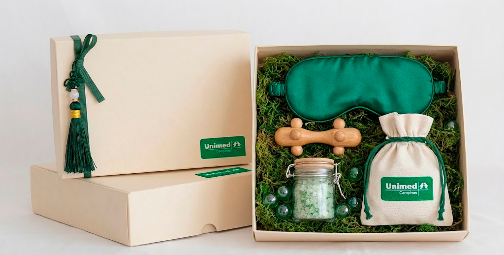kit autocuidado corporativo personalizado presente corporativo bem-estar